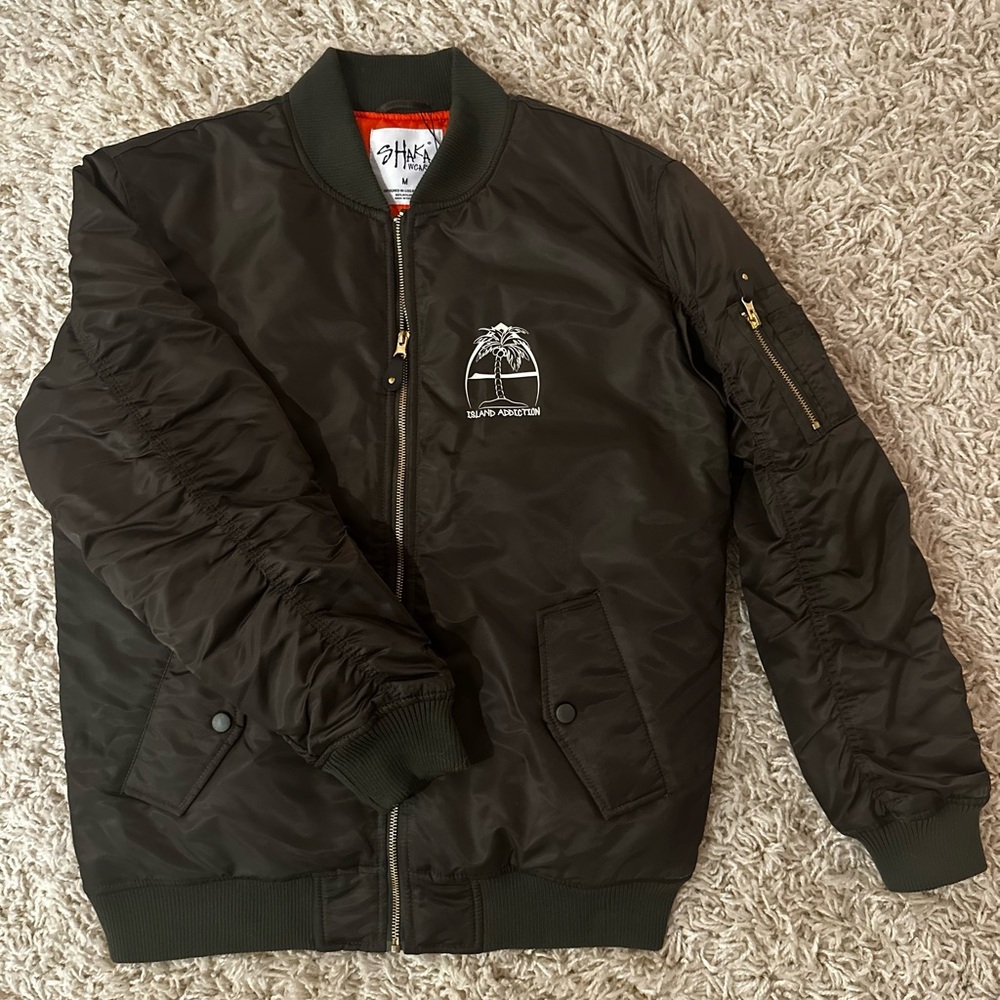Men's Olive Green Bomber Jacket